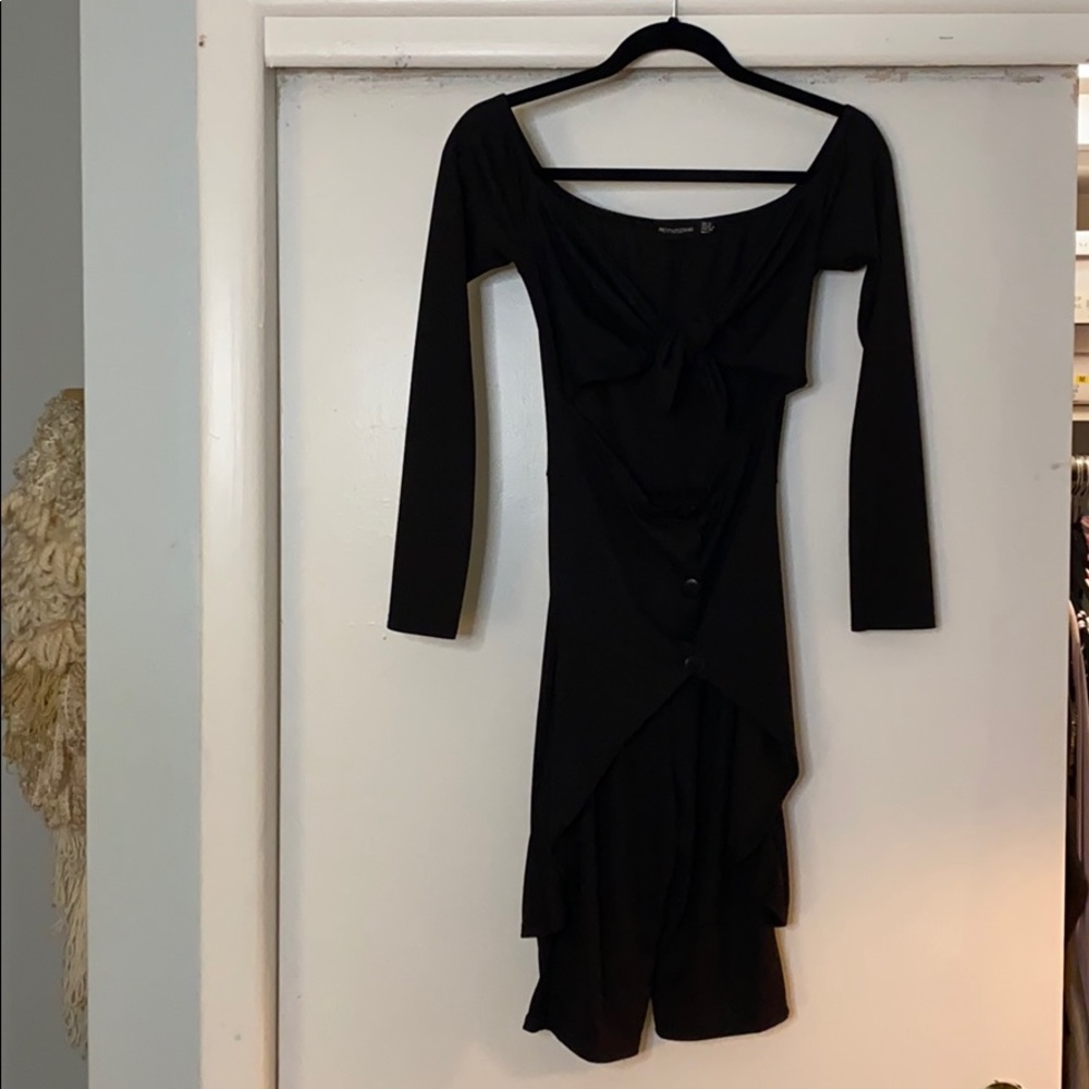 Black Off Shoulder Romper